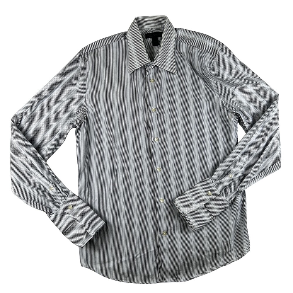 Express Design Studio Dress Shirt Mens 16-16.5 L French Cuff Stripe Long Sleeve